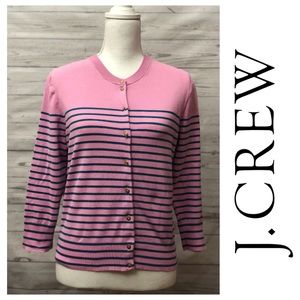 [ J. Crew ] Nautical Stripe Jackie Cardigan